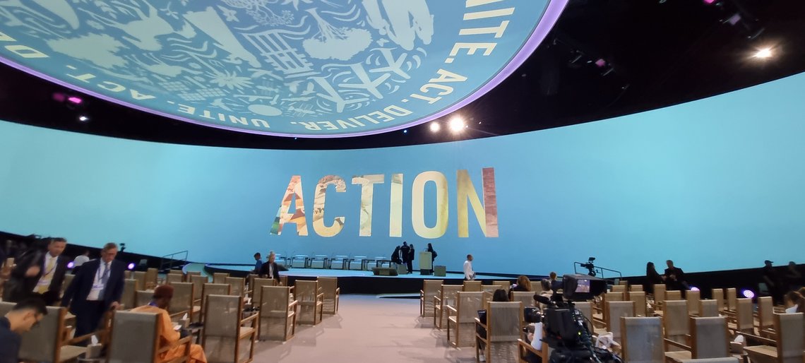 Sitzungssaal der COP28