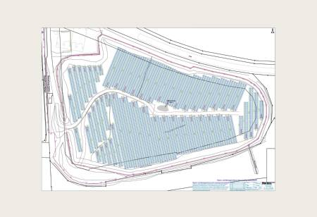 Planzeichnung des Solarparks Herten