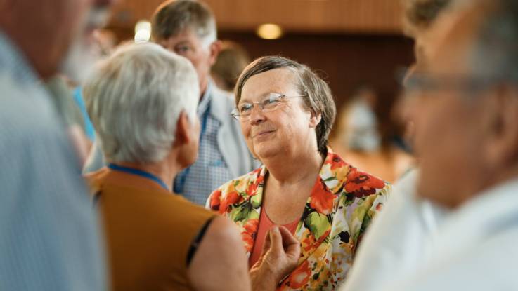 Bärbel Höhn im Gespräch mit Seminarteilnehmern