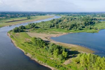 Unregulierte Flussarme aus der Vogelperspektive